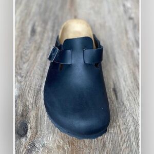 Birkenstock Boston BS Mens Slip On Sandals Size 10 US Leather Clogs NEW NIB 43EU